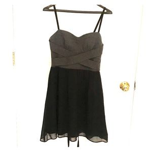 Gray and Black corset back formal dress size 4